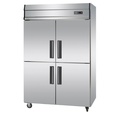 4-half door stand up freezer refrigerator fan cooling chiller commercial upright cooler.