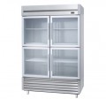 4-Glass door with heater upright refrigerator commercial chiller vertical fridge