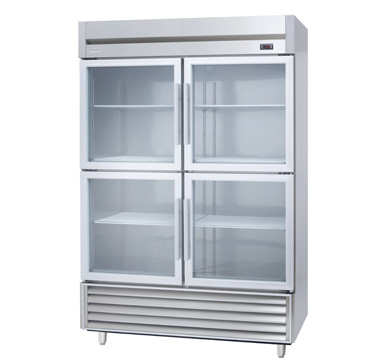4-Glass door with heater upright refrigerator commercial chiller vertical fridge