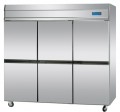6-Half door freezer stainless steel refrigerator static cooling chiller vertical cooler upright fridge
