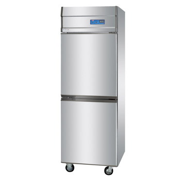 2 Half door fridge upright chiller stainless steel refrigerator vertical fridge industrial cooler