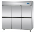 6-Half door stainless refrigerator vertical chiller upright fridge commercial cooler