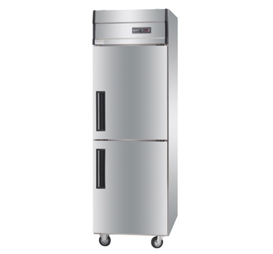 2-half door upright industrial freezer