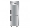 Commercial 2-solid door freezer fan cooling chiller stainless upright refrigerator.