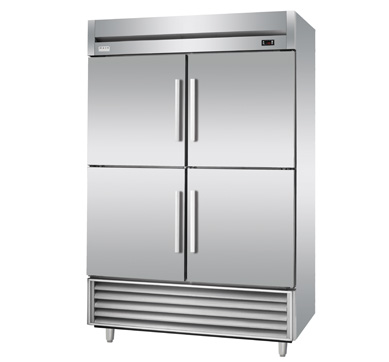 GN style Industrial refrigerator 4 half doors chiller upright freezer industrial fridge