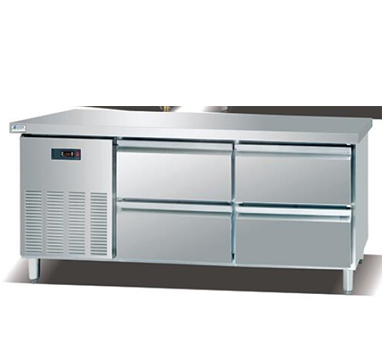 Commercial refrigerator four drawers chiller workbench cooler counter top fridge
