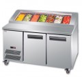 pizza preparation bar cold food worktop salad counter chiller sandwich underbench fridge gn pan