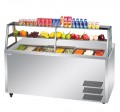 cold food preparation counter chiller with glass canopy salad worktop underbench chiller sandwich bar