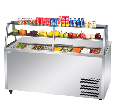 cold food preparation counter chiller with glass canopy salad worktop underbench chiller sandwich bar