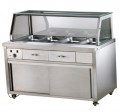 gn pan hot food workbech with glass canopy bread worktop pizza heated counter sandwich preparation bar