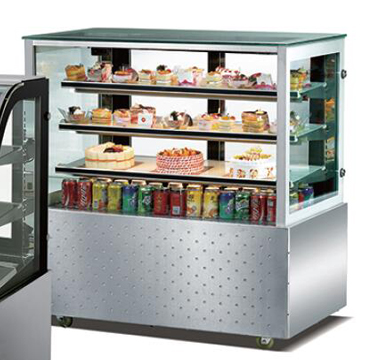 square confectionery showcase bakery showcase cake cabinet fridge cake showcase chiller refrigerated display