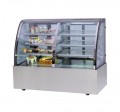 hot and cold pastry showcase curved cake showcase chiller dual temperature cake counter display