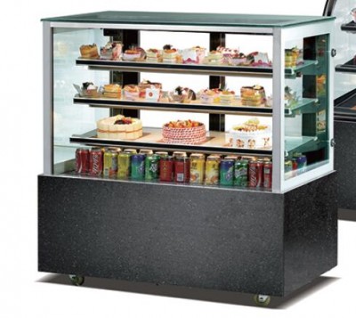 confectionery showcase with black marble bakery showcase cake cabinet fridge cake showcase chiller refrigerated display