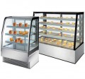 curved or trapezoid cake bakery showcase refrigeration